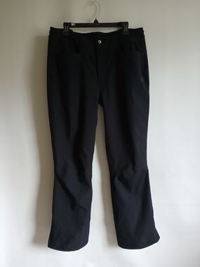 Descente Black Ski Pants Sz14 Adjustable Waist Zip Ankle Machine Washable